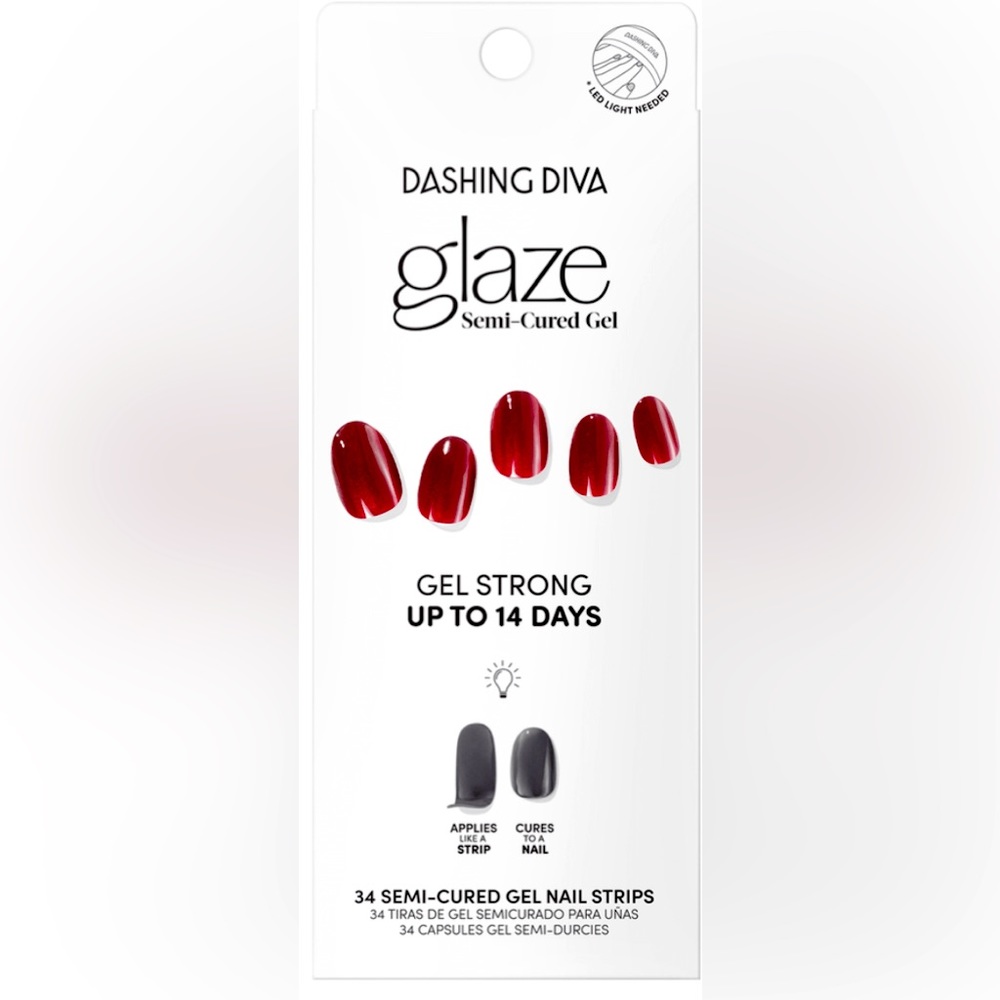 Dashing diva red semi-cured nails BRAND NEW - SEALED!
